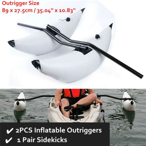 Inflatable Kayak Outriggers Canoe Buoy Float Standing Water Stabilizers