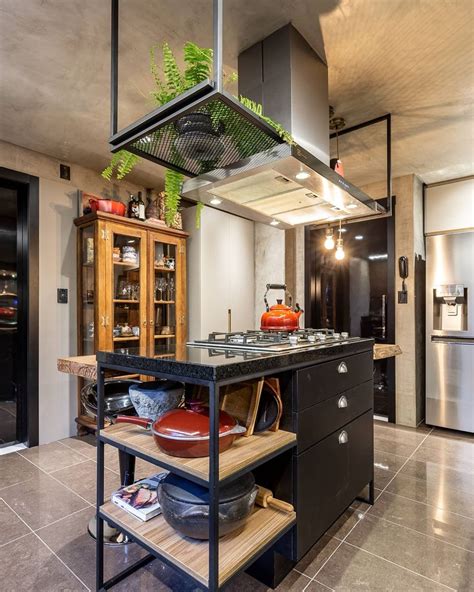Cozinha Estilo Industrial Simples - Cozinha estilo industrial: 40 ideias para um ambiente moderno