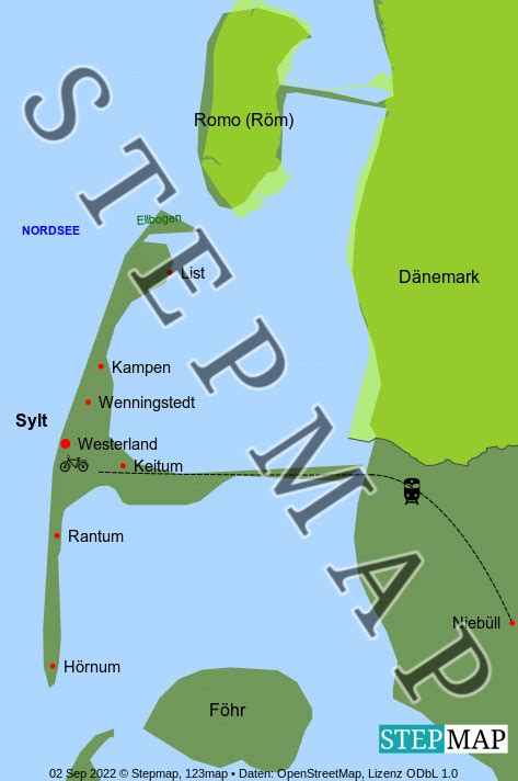 Stepmap Sylt Landkarte F R Europa