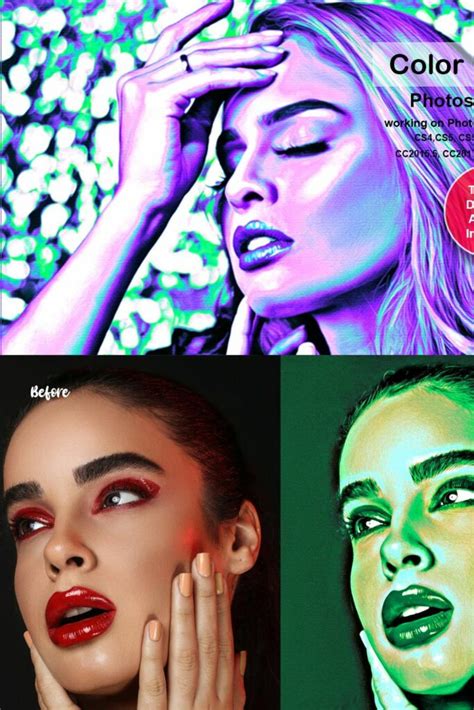 Color Gradient Photoshop Action Masterbundles