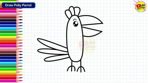 How To Draw Polly Parrot Youtube