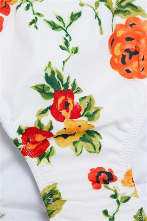 Caroline Constas Clem Knotted Printed Low Rise Bikini Briefs The Outnet