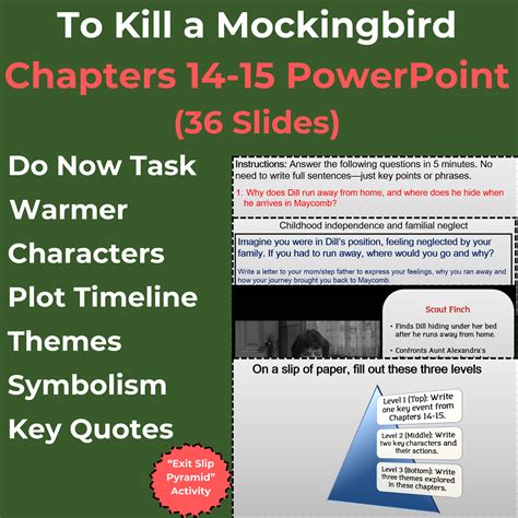To Kill a Mockingbird Chapters 14-15 PowerPoint (PPT) Summary and