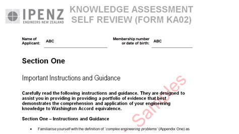 Ka02 Knowledge Assessment Sample Engineering Nz Ka02 Samples