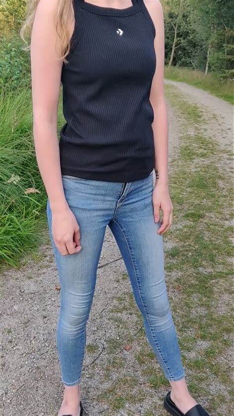 Blonde Pees Her Jeans In Public ThisVid