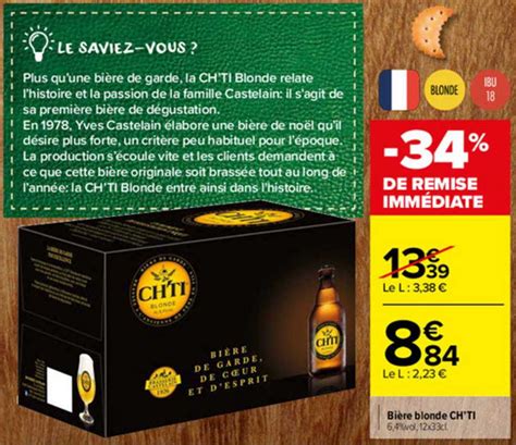 Promo Bi Re Blonde Ch Ti Chez Carrefour Market Icatalogue Fr