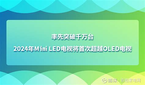 率先突破千万台，2024年mini Led电视将首次超越oled电视 洛图科技（runto）发布了《高端电视市场中oled和mini Led的