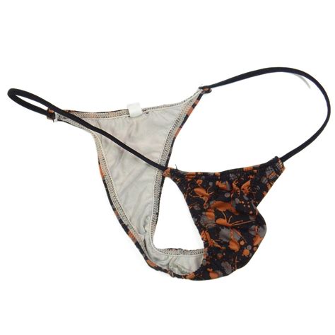 K P Mens Micro Smallest Bikini String Waist Umbrella Camo Paisley Printed EBay