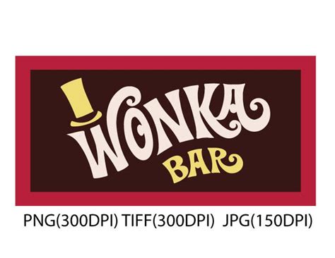 Candy Maker Bar Willy Wonka Bar Clip Art Png  Tiff Etsy Sweden