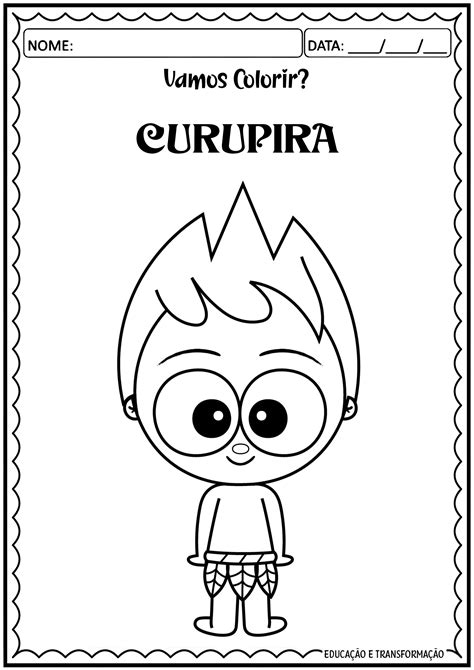 Desenho Do Curupira Colorido - 5
