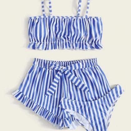 Three Piece Suit With Ruffle Bikini On Luulla