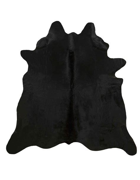 Solid Black Cowhide Rug L Cowhide Imports