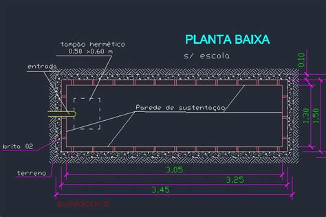 Projeto De Fossa Filtro E Sumidouro Detalhes Em Dwg Atualizado