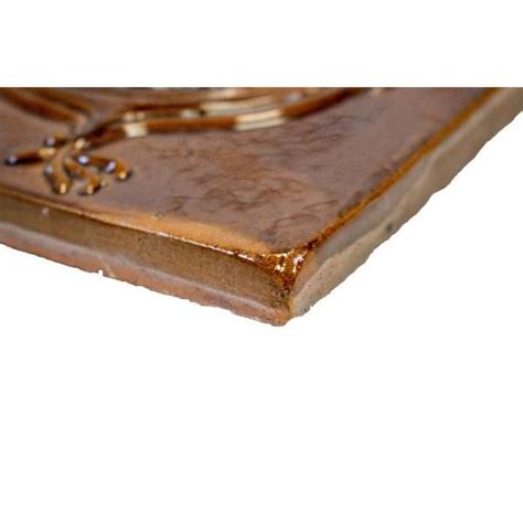 Купить плитку для печи "Петушок", коричнева, глазурь | Цена