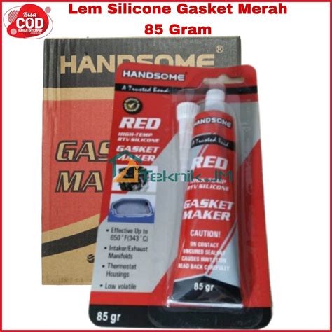 Lem Silikon Gasket Merah Tahan Panas 85 Gram Tube Silicone Red High