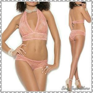 Sexy Supershero Intimates Sleepwear Plus Lace Halter Bralette Panty Lingerie Set Poshmark