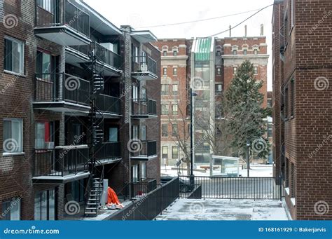 modern   condo buildings  montreal stock image image