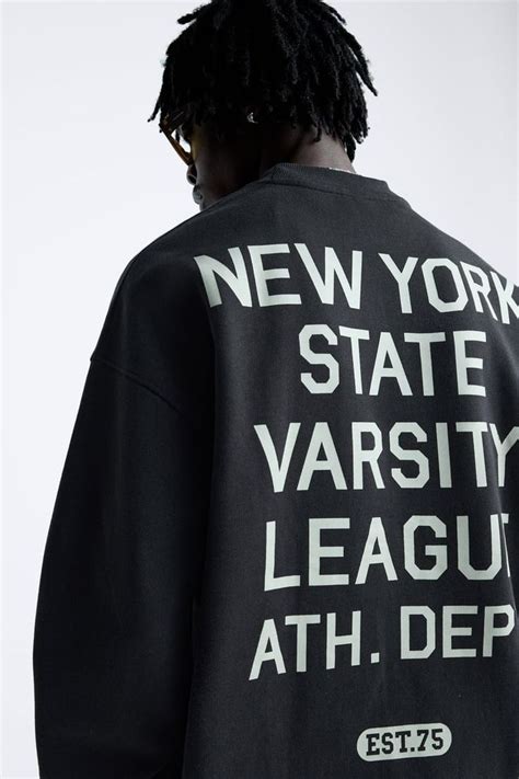 ТОЛСТОВКА С НАДПИСЬЮ - АНТРАЦИТОВО-СЕРЫЙ | ZARA Беларусь/Belarus ...