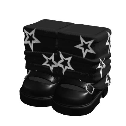 Calentadores De Piernas Estrella Negro Blanco 3 0 Roblox