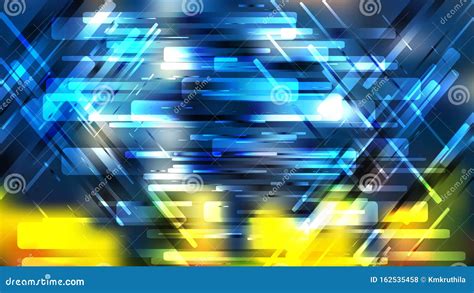 Blue Yellow And White Modern Geometric Shapes Background Stock Vector