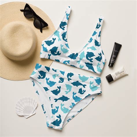 Dolphin Eco Friendly Recycled Bikini Earth Friendly Gift Idea Cute