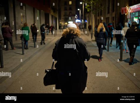 Barcelona Spain Th December Sex Workers Walk By The Street During A Protest Demanding