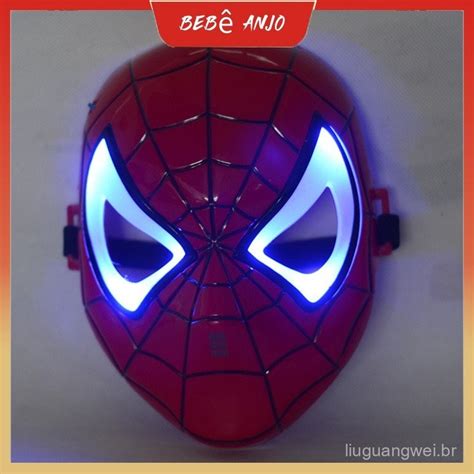 Máscara Brilhante Máscara do Homem-Aranha Máscara de Brinquedo Infantil ...