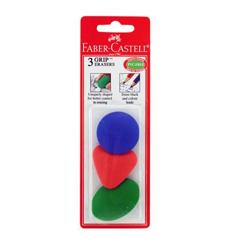 Buy Faber Castell Triangle Grip Eraser 3pkg