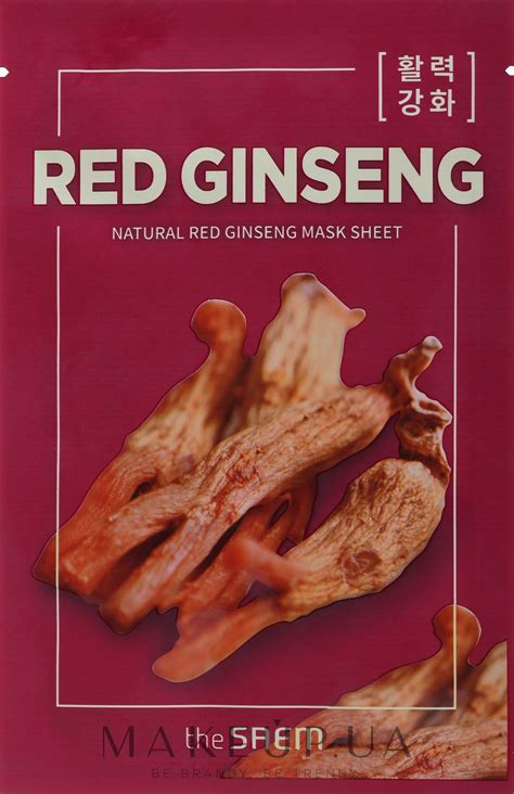 The Saem Natural Red Ginseng Mask Sheet - Тканевая маска для лица с ...