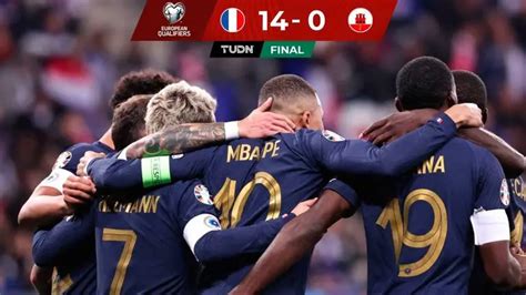 Francia Se Luce Y Le Hace Una Goleada Hist Rica A Gibraltar Tudn Uefa