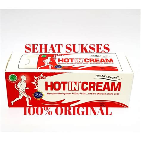 Jual Hot In Cream Tube Isi G Merah Putih Shopee Indonesia