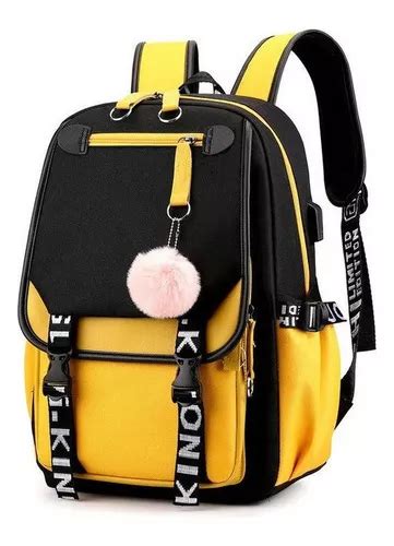 Mochila Kawaii De Estilo Coreano Para Jóvenes Puerto Usb Cuotas Sin Interés