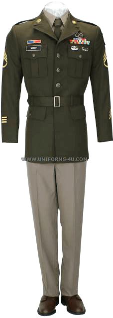 Us Army Male Enlisted Army Green Service Uniform Agsu