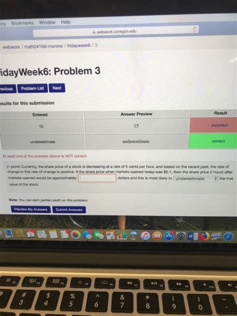 Solved Ry Bookmarks Window Help Webwork Math241 Chegg