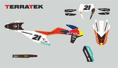 Ktm Exc Sx Xc Xcw Red Bull Graphics Terratek Moto Parts