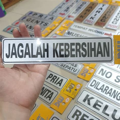 Jual Stiker Sticker Tempel Tulisan Jagalah Kebersihan Shopee Indonesia