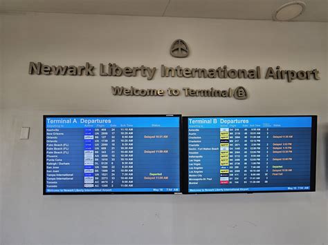 Arrivals and departures at New York Newark Liberty Airport (EWR)