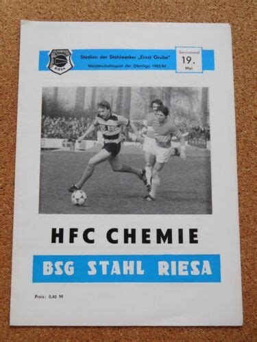 Fussball Programm DDR Oberliga BSG STAHL RIESA HFC CHEMIE 1983 84 EBay