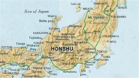 Japan Map Honshu