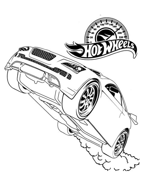 Fise de Colorat cu Hot Wheels Imprimabil Descărcați imprimați sau colorați online gratuit