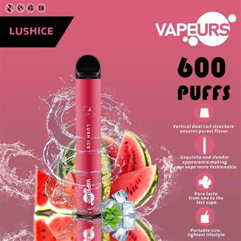 Vapeurs 600 Disposable Vape 2mg Nicotine Salt 20 Flavor Electronic