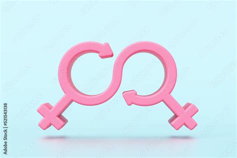Lesbian Or Lgbt Female Symbol Pink Sex Gender Infinity Concept Husband And Wife Same Sex