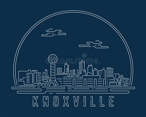 Knoxville Skyline Tennessee USA Vector Line Style Stock Vector ...