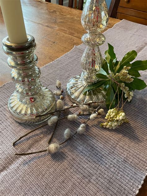 Felted Wool Pussy Willow Twig Table Accents Rustic Spring Decor