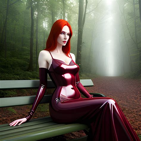 Create a photorealistic image of a young redhead woman with ligh