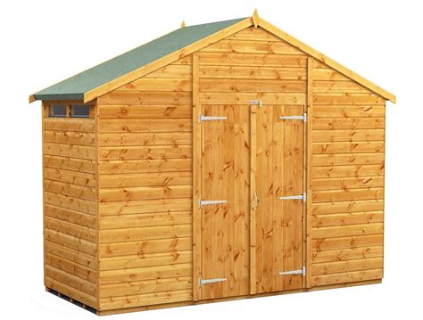 Power 4x10 Apex Secure Garden Shed Double Door Apex Roof Secure Sheds