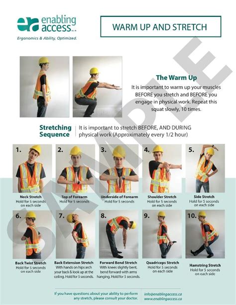 Industrial Ergonomics Stretching Poster Ergonomics Ergonomic Tools