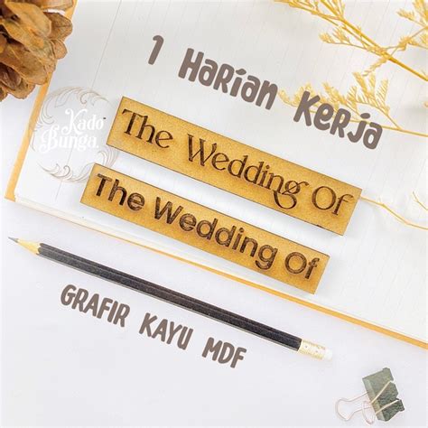 Jual Tulisan The Wedding Of Grafir Persegi Panjang Untuk Elemen