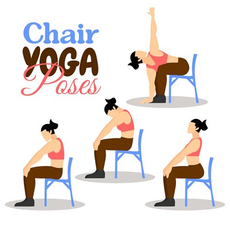 Beginner Chair Yoga Poses Printable Chart