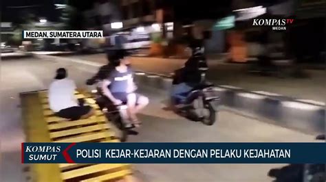 Detik Detik Polisi Kejar Kejaran Dengan Pelaku Kejahatan Di Medan